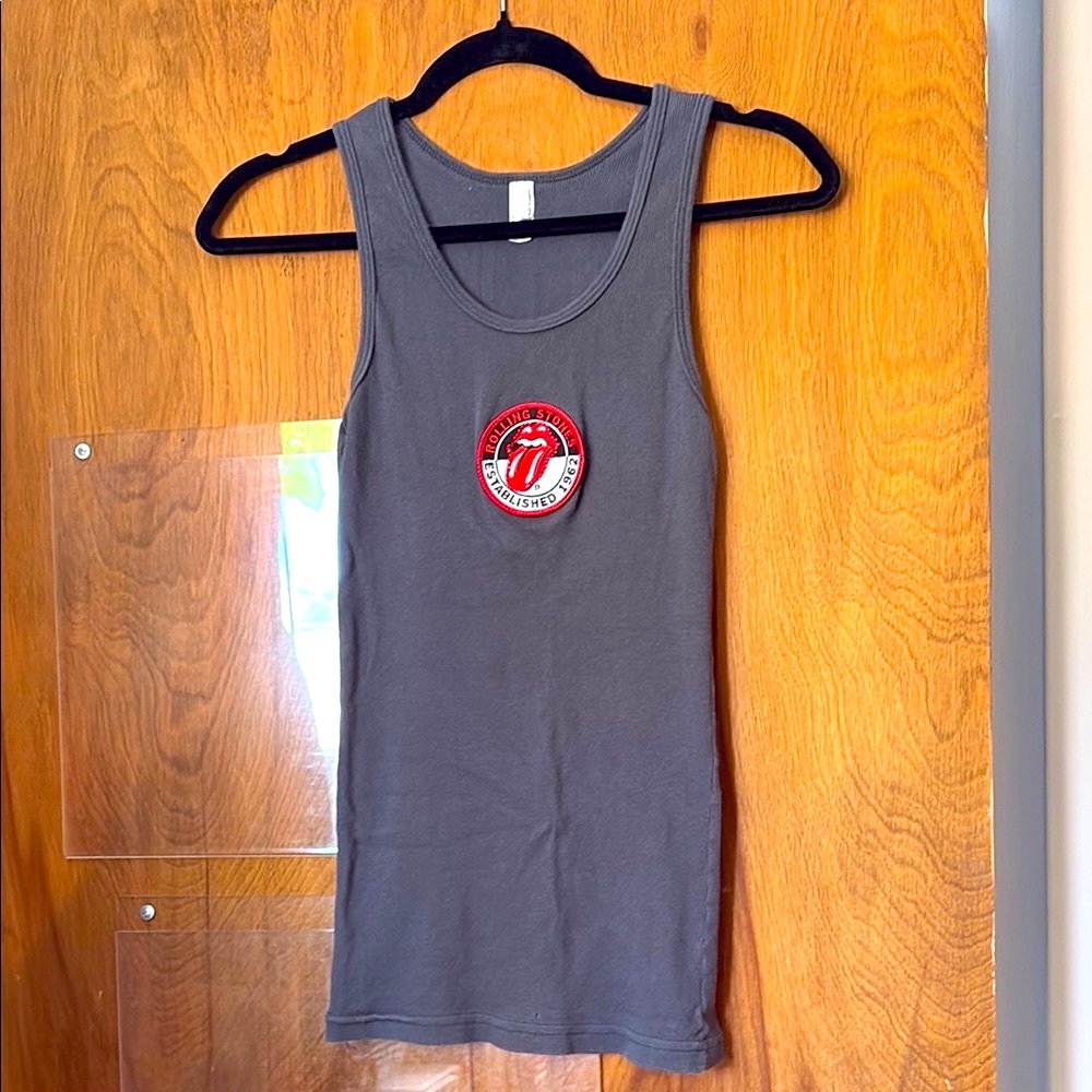 Rolling Stones Girl’s Gray Tank Top with Logo